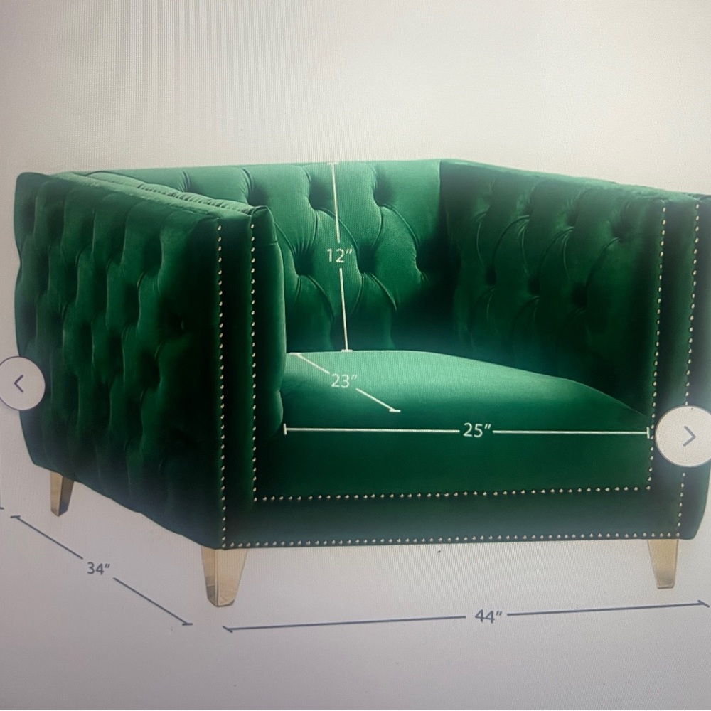 Green Emerald Accent Armchair
